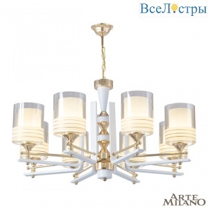 Подвесная люстра Arte Milano Florentia-6087 306087/8 Wh/Gd