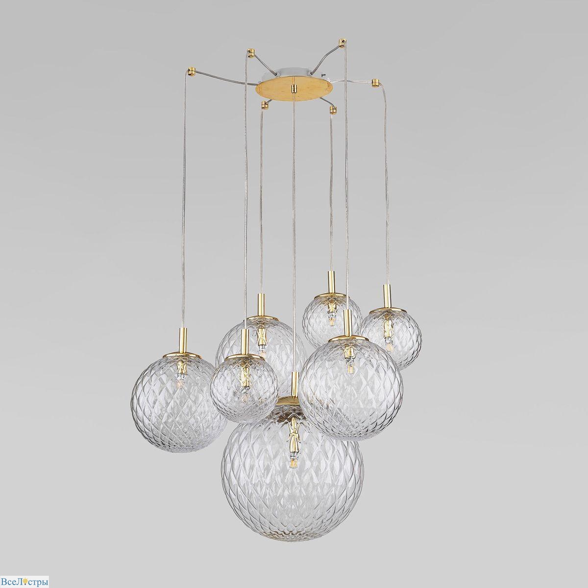 подвесная люстра tk lighting 4608 cadix gold