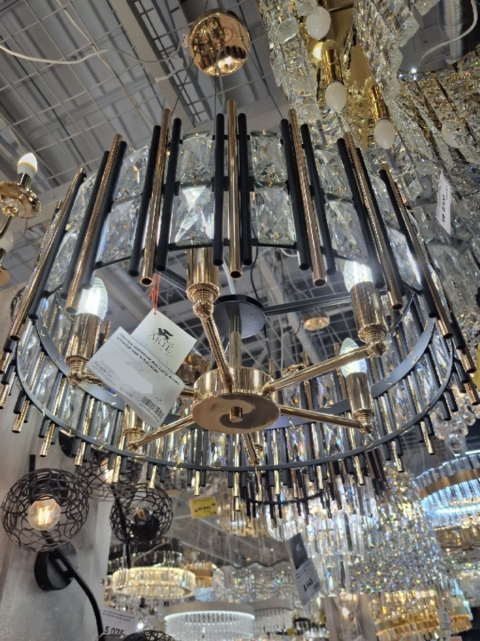 подвесная люстра arte lamp alruba a1043sp-6bk