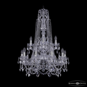 Подвесная люстра Bohemia Ivele Crystal 1411/10+5/240/XL-94/2d Ni