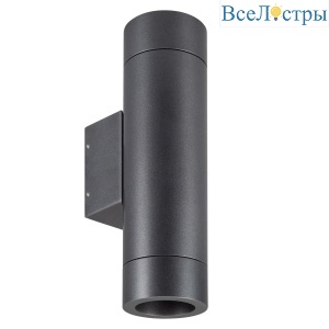 Уличный настенный светильник Arlight LGD-RAY-WALL-TWIN-R65-2x12W Warm3000 (GR, 6 deg, 230V) (IP65 Металл) 044231(1)