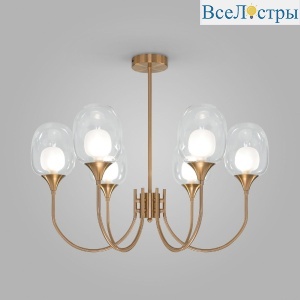 Люстра на штанге Eurosvet Spritz 70217/6 латунь Smart a064749