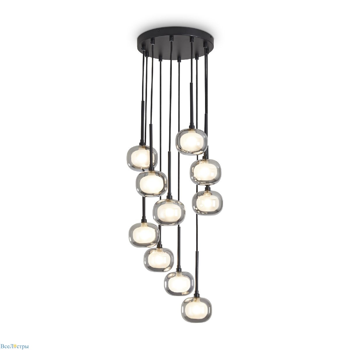 каскадная люстра freya shimmer fr5435pl-10b