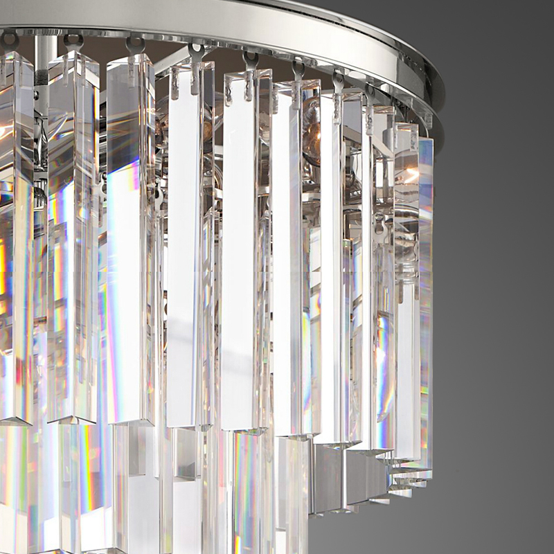 подвесная люстра delight collection 1920s odeon kr0387p-6 chrome/clear