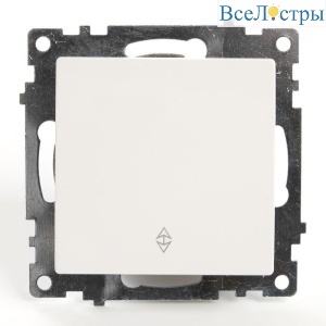 Переключатель одноклавишный Stekker Катрин белый GLS10-7105-01 39572