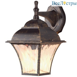 Уличный настенный cветильник Elektrostandard Apus D черное золото GL 1009D 4690389134128