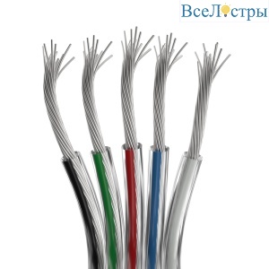 Шлейф питания Arlight ARL-20AWG-CLEAR-5Wire-CU 034966