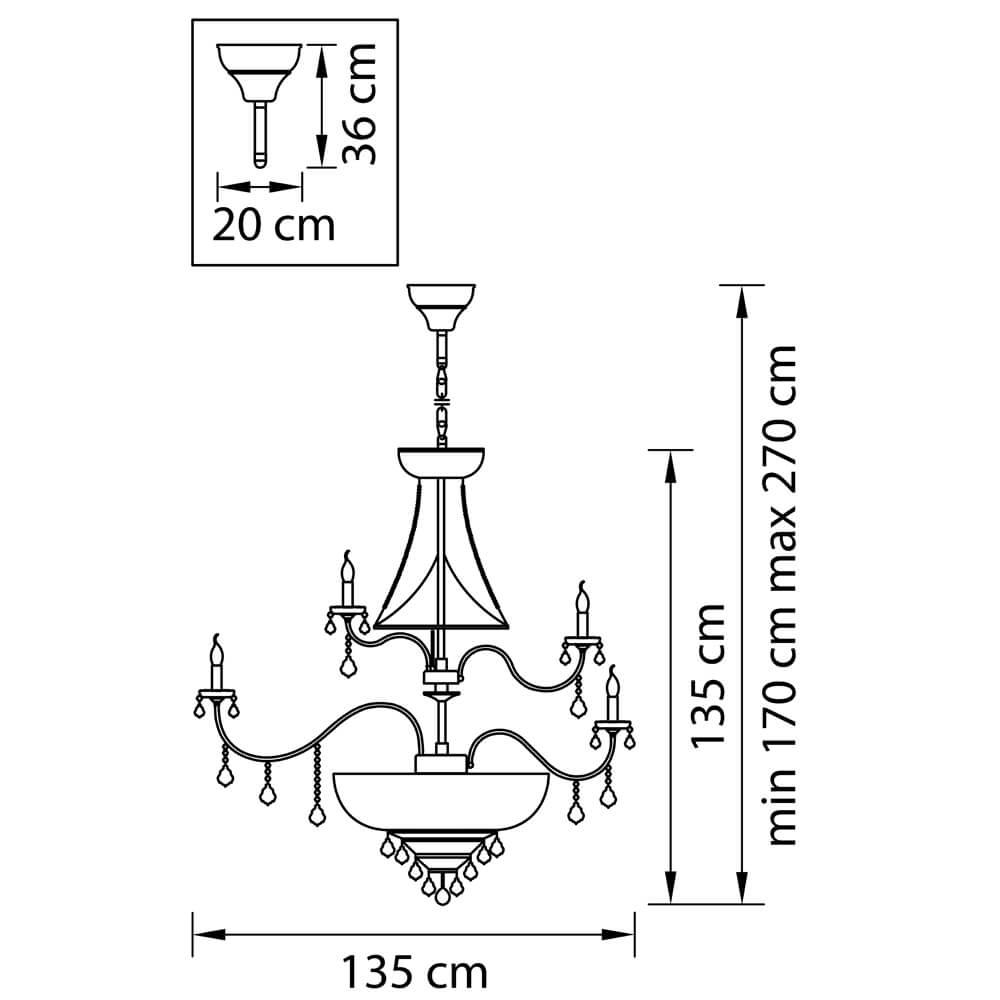 подвесная люстра osgona classic 700514