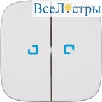 Лицевая панель Legrand Valena Allure выключателя двухклавишного с подсветкой белая 755225