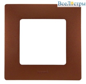 Рамка 1-постовая Legrand Etika какао 672571