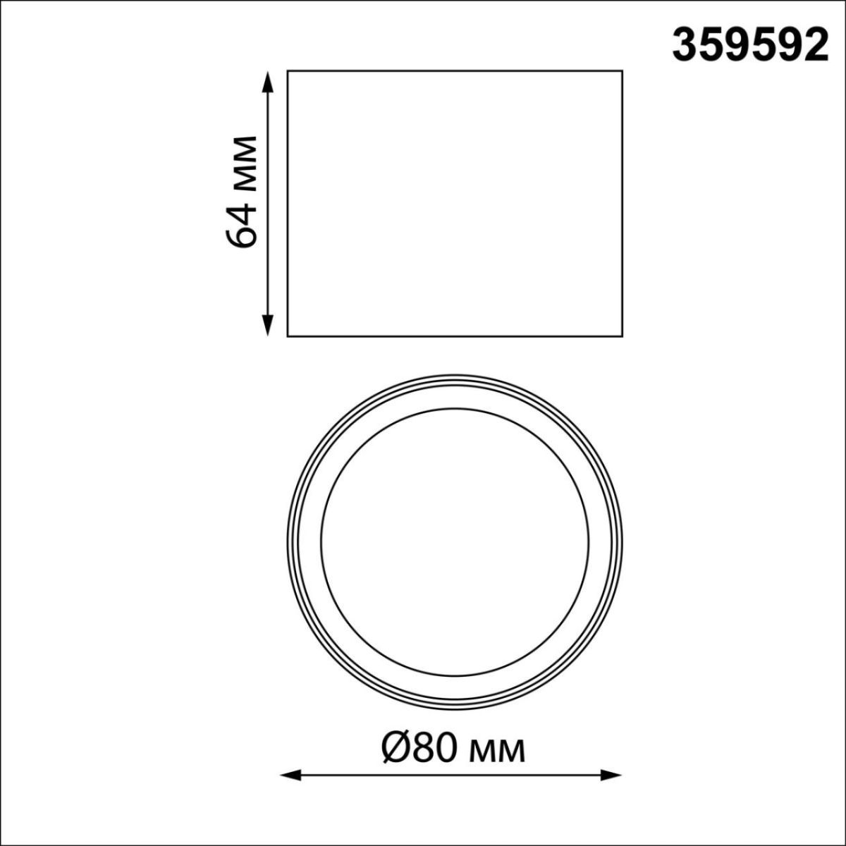 накладной светильник novotech over orbis 359592
