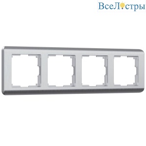 Рамка на 4 поста Werkel Stream серебряный W0042106 4690389162466