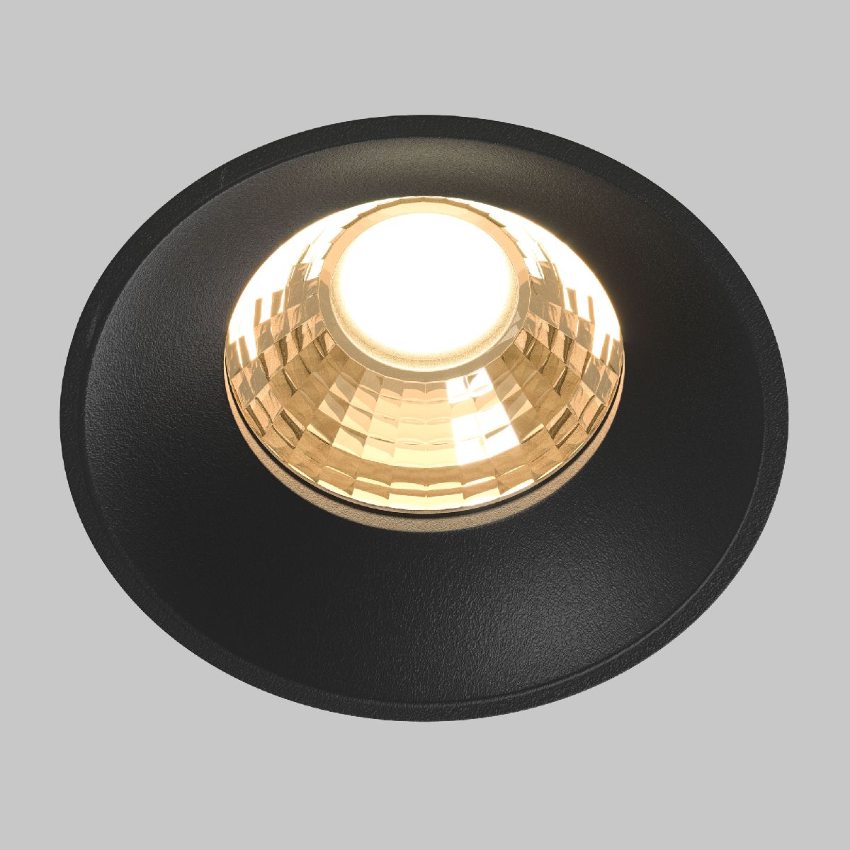 встраиваемый светильник maytoni round dl058-12w2.7k-trs-b