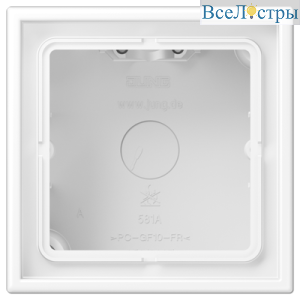Коробка одноместная Jung LS581AWWM