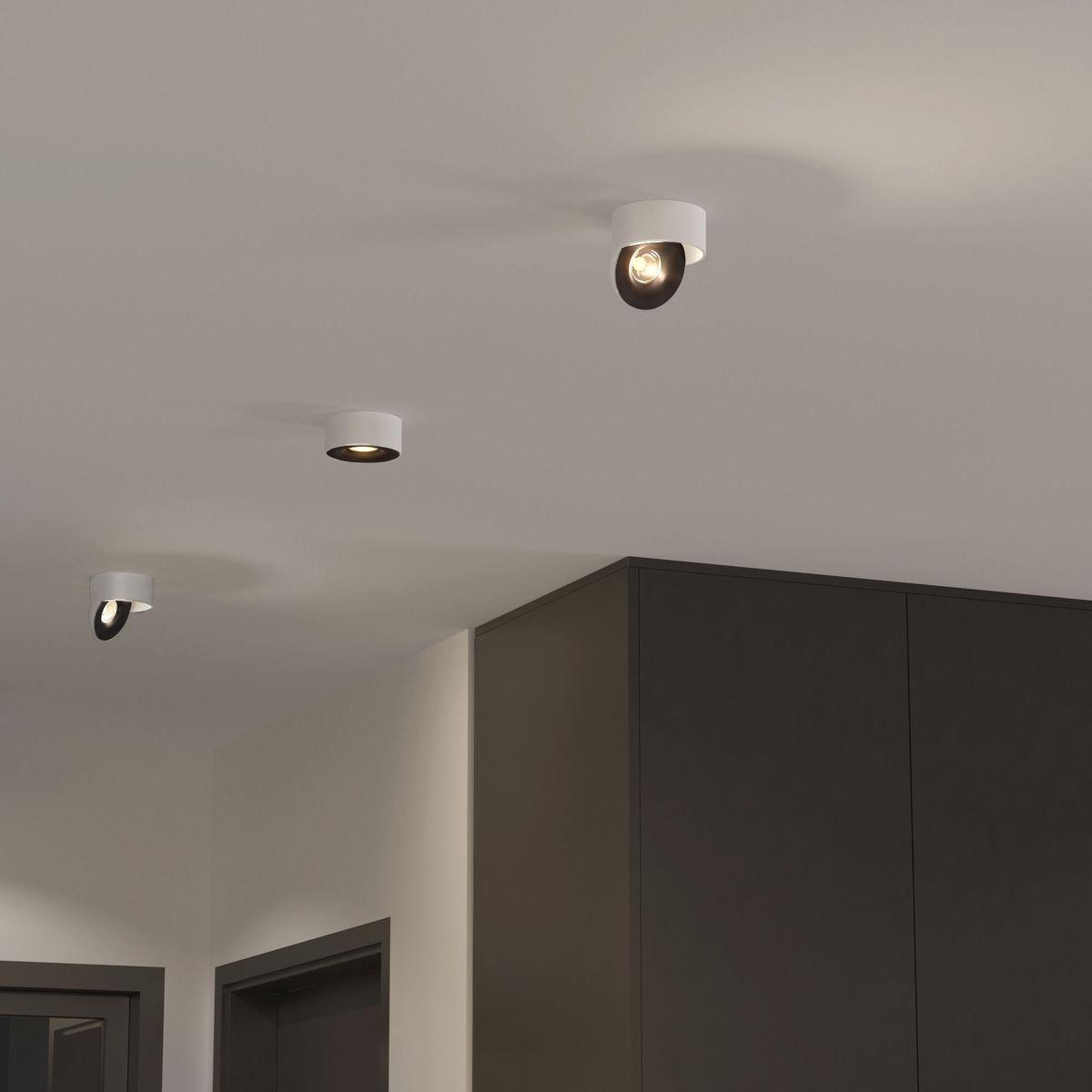 накладной светодиодный светильник elektrostandard glide 25100/led белый/черный a059332