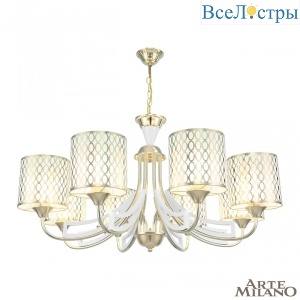 Подвесная люстра Arte Milano Florentia-3387 303387/8 Wh/Gd