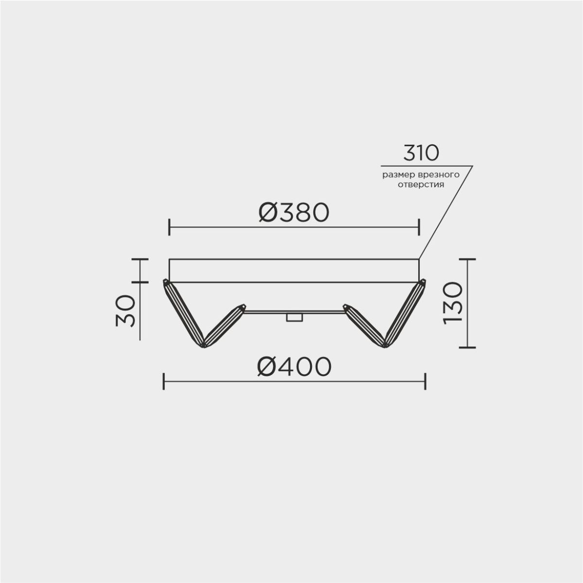 потолочный cветильник led4u l1190-400 cr
