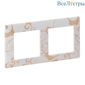 Рамка 2-постовая Legrand Valena Life Ампир белый 754102