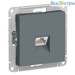 Розетка компьютерная RJ45 кат. 6A Systeme Electric AtlasDesign Грифель ATN000786