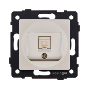 Розетка Ethernet RJ45 Cat.6, золотой Kollinger REA-018GD для Aspekt, Eleganz, Reflex