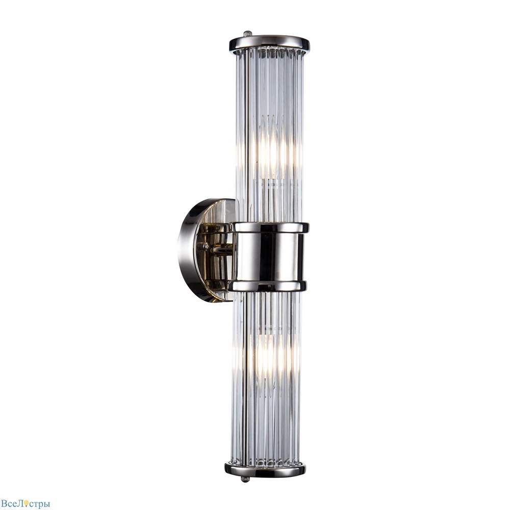 настенный светильник delight collection claridges 2 nickel km0768w-2 nickel