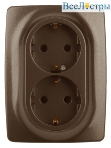 Розетка 2x2P+E Schuko Эра 12-2106-13 Б0031235