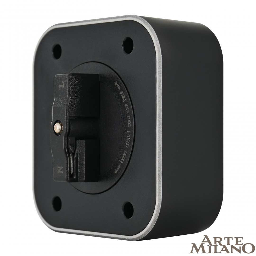трековая розетка arte milano am-track-sockets 380022ts/usbx2 black