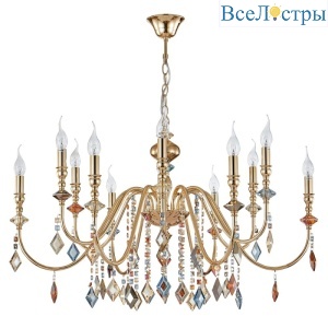 Подвесная люстра Crystal Lux MERCEDES SP6+6 GOLD/COLOR