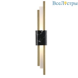 Настенный светодиодный светильник Crystal Lux CARTA AP6W LED BLACK/BRASS