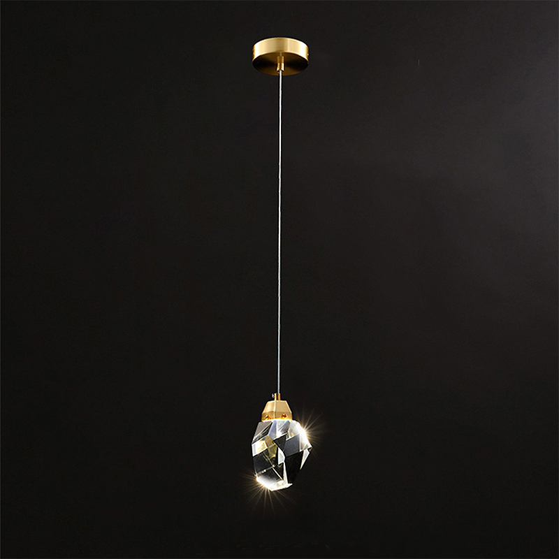 подвесной светильник crystal rock 9701p/1 brass delight collection