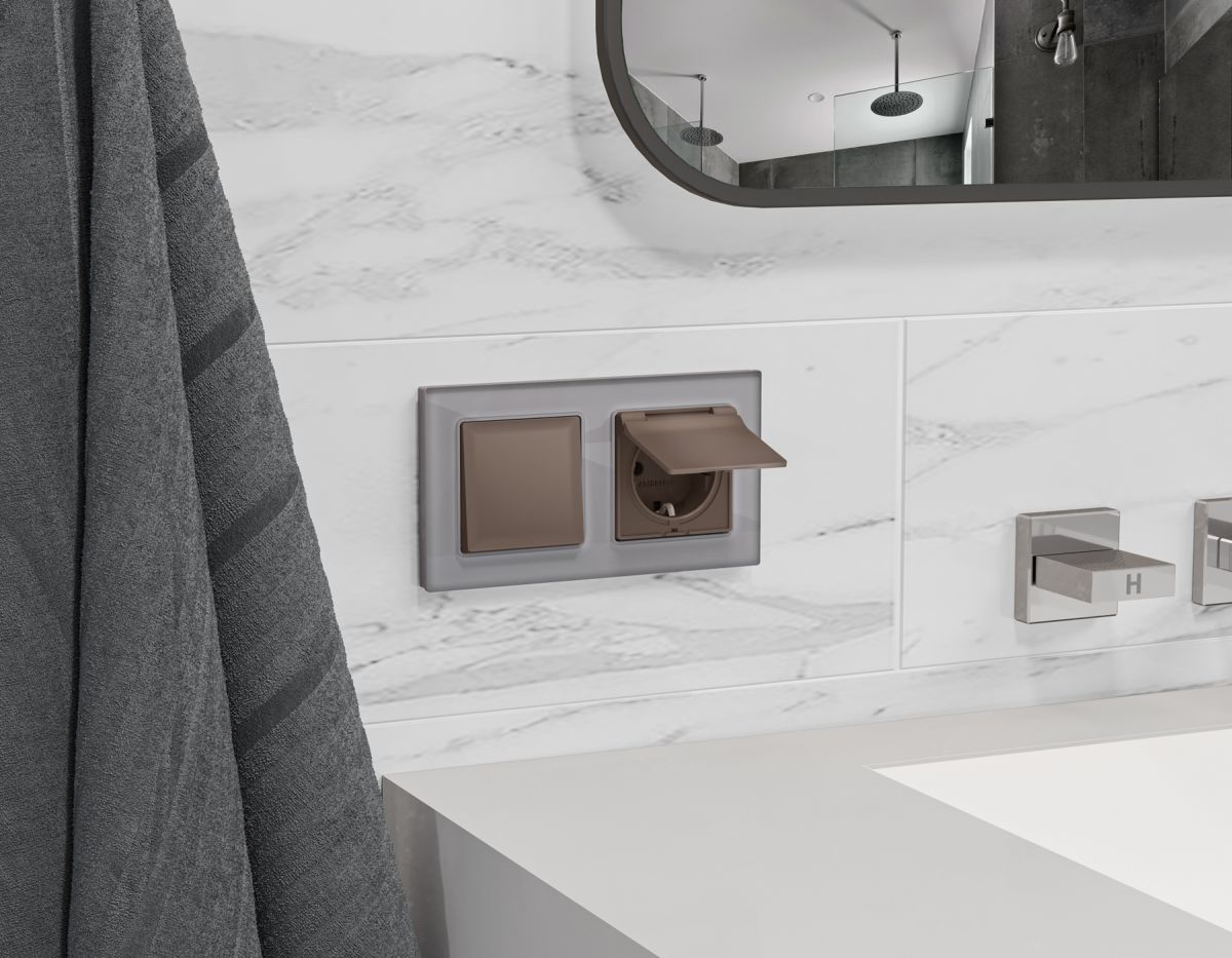 комплект механизма 1-кл выключателя с самовозвратом alfa темная бронза матовый quant ambrella volt ma631050 (ap6310, vm113)