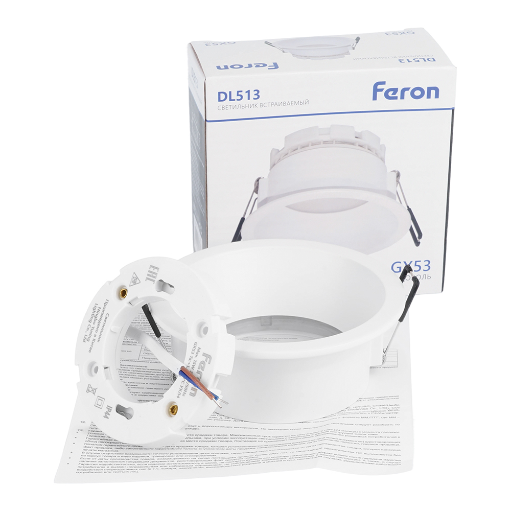 встраиваемый светильник feron dl512 53305