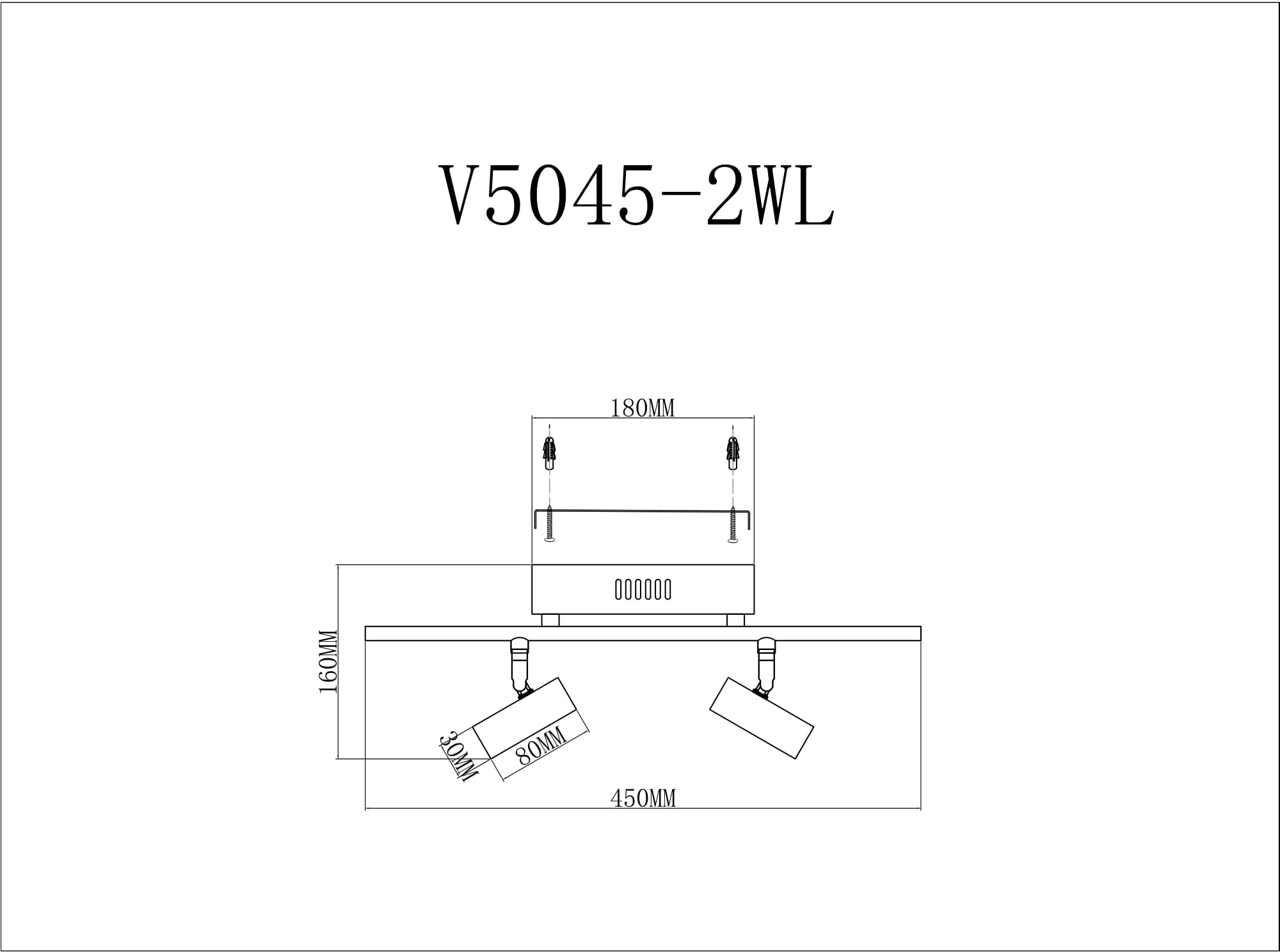 светодиодный спот moderli right v5045-2wl