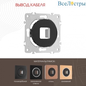 Вывод кабеля Arte Milano 202.49-1.black
