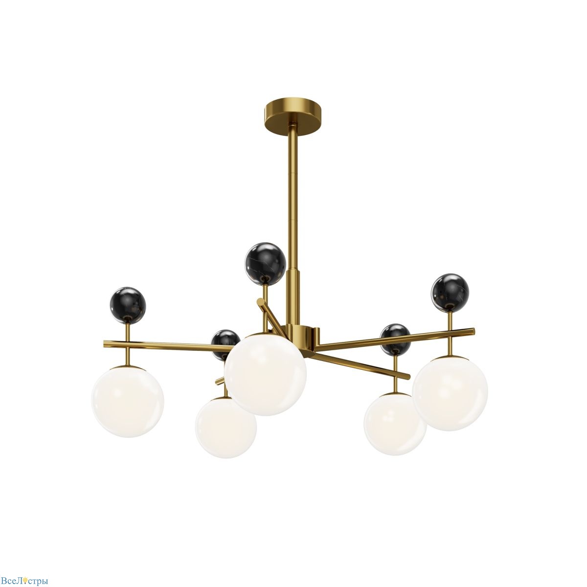 люстра на штанге maytoni museo mod436pl-05bs
