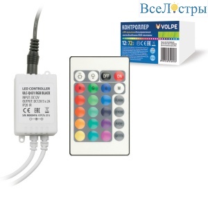 Контроллер для светодиодных лент RGB 12В (UL-00001113) Volpe ULC-Q431 RGB BLACK