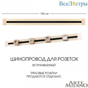 Встраиваемый шинопровод Arte Milano Am-track-sockets 382301TB/100 Gold