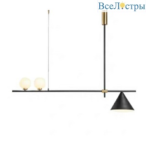 Люстра KINK Light ПУЛЛ черная d108 h70 G4 2*5W + E27 1*40W (лампы G4 в комплекте) 07620-2+1,19