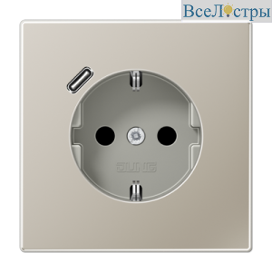 Розетка 2K+З USB Typ C Jung ES1520-18C