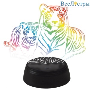Настольная лампа Uniel ULI-M508 RGB/3AA TIGER FAMILY/BLACK UL-00008403