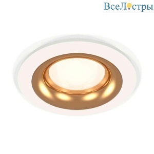 Комплект встраиваемого светильника Ambrella light Techno Spot XC7621005 SWH/PYG белый песок/золото желтое полированное (C7621, N7014)