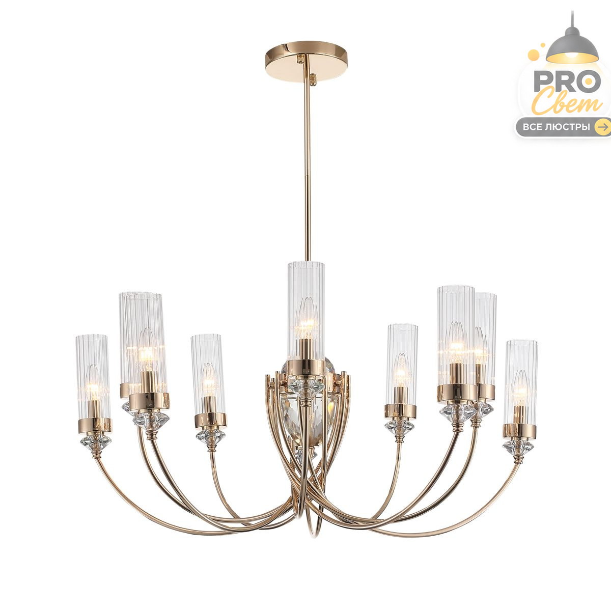 люстра на штанге st luce элегра sl1402.203.10