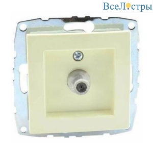 Розетка TV концевая Mono Electric Despina/ Larissa с экраном крем 500-001705-138