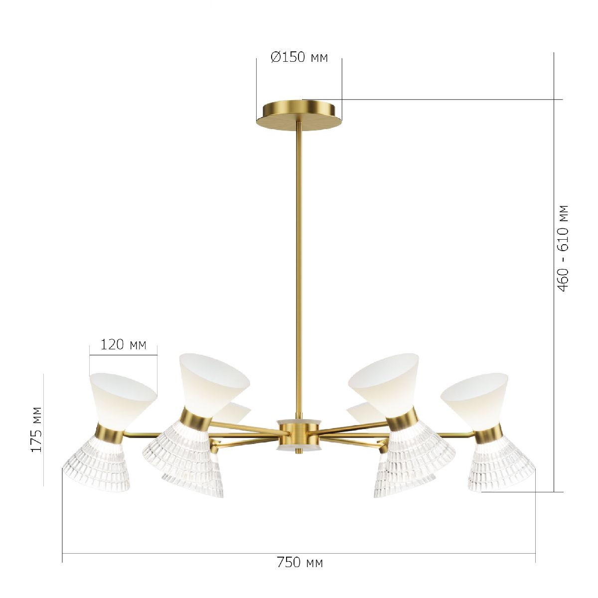 люстра на штанге st luce spirit sl2004.303.12
