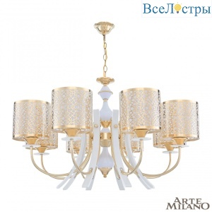 Подвесная люстра Arte Milano Florentia-6067 306067/8 Wh/Gd