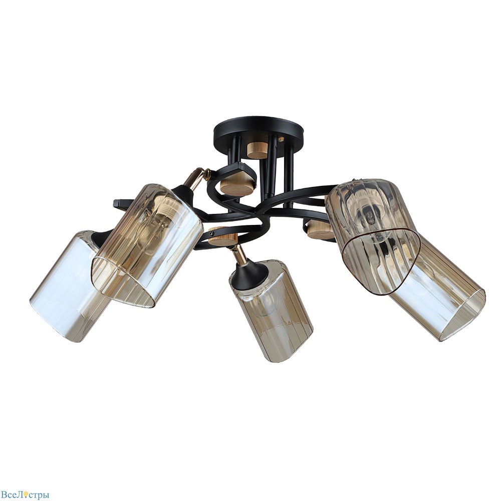 потолочная люстра arte lamp glamore a5076pl-5bk
