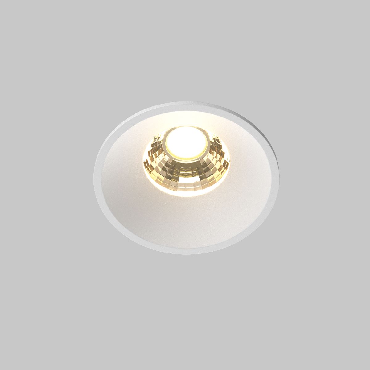 встраиваемый светильник maytoni round dl058-7w2.7k-w
