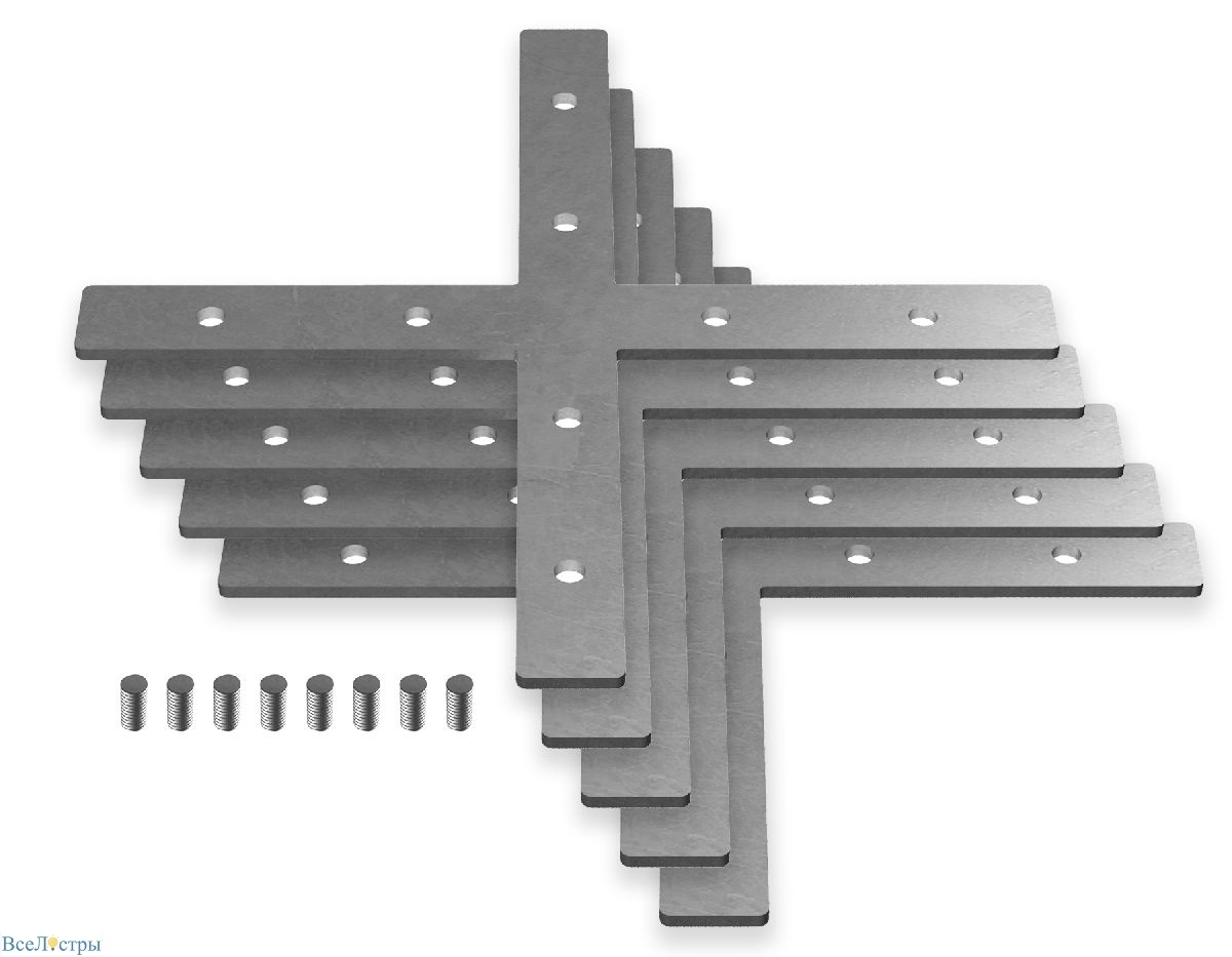 соединитель х-образный (5 шт.) ambrella light profile system gp8057