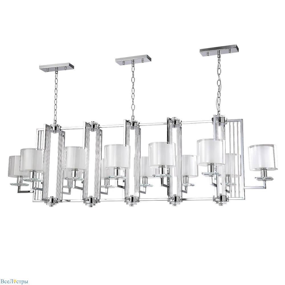 подвесная люстра crystal lux nicolas sp12 l1600 nickel/white