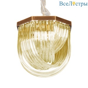Подвесной светильник Delight Collection Murano Glass A001-400 L4 brass/amber